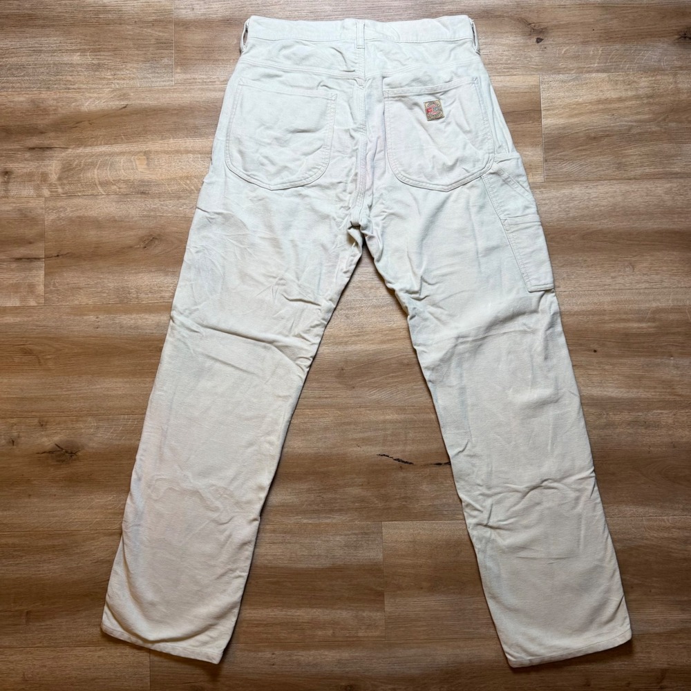 Diesel Carpenter Pants Mens 28 White Oversized Workwear Canvas Utility Trousers